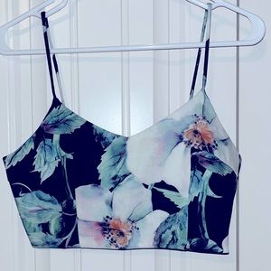 NWT* L’ATISTE by Amy Floral Crop Top | Zipper Back Size | M